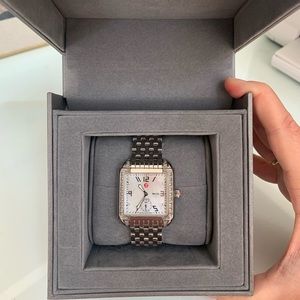 Michele Milou Diamond Stainless Steel Watch